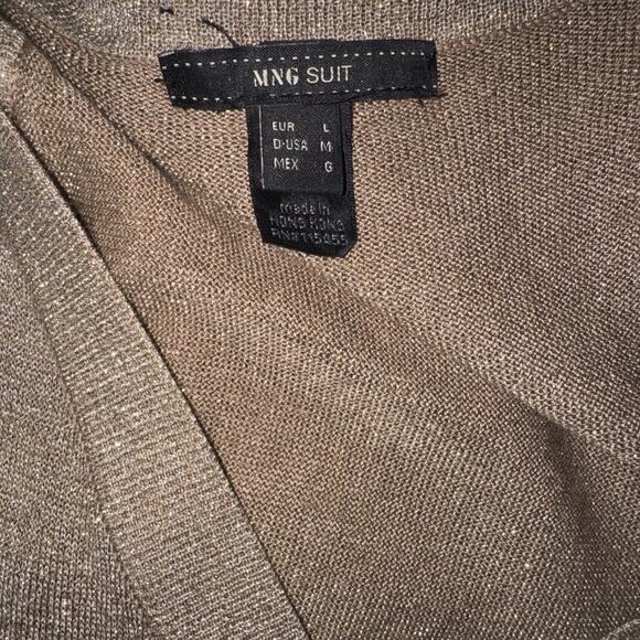 MNG Mango Gold Knit Dress Size S100 - Picture 12 of 16